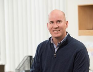 Tim Burke in his office